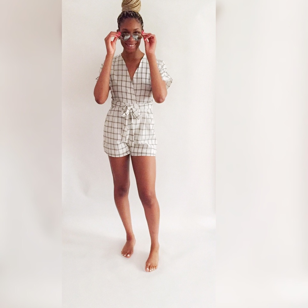 V-Neck Dolman Sleeve Romper